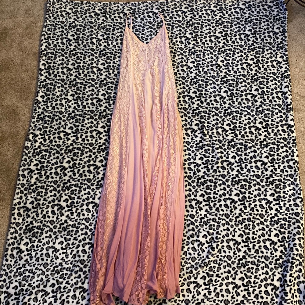 Pink ombré spaghetti strap dress